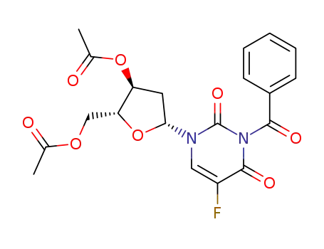 Molecular Structure of 74596-16-0 (3-benzoyl-2'-deoxy-3',5'-di-O-acetyl-5-fluorouridine)