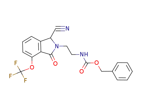 Carbamic acid,
[2-[1-cyano-1,3-dihydro-3-oxo-4-(trifluoromethoxy)-2H-isoindol-2-yl]ethyl
]-, phenylmethyl ester