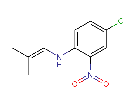 Molecular Structure of 424799-62-2 (4-chloro-2-nitro-N-(2-methyl-1-propen-1-yl)benzenamine)