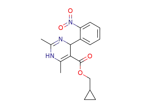 Molecular Structure of 98050-83-0 (5-cyclo-propylmethoxycarbonyl-2,6-dimethyl-4-(2-nitrophenyl)-1,4-dihydropyrimidine)