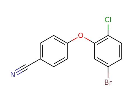 Molecular Structure of 1161025-99-5 (4-(5-bromo-2-chlorophenoxy)benzonitrile)
