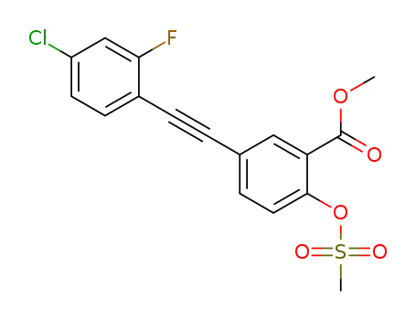 methyl 5-((4-chloro-2-fluorophenyl)ethynyl)-2-(methylsulfonyloxy)benzoate