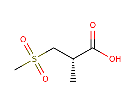 Molecular Structure of 143291-14-9 (Propanoic acid, 2-methyl-3-(methylsulfonyl)-, (S)-)