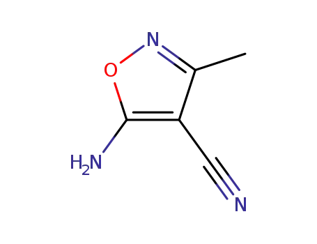 Molecular Structure of 35261-01-9 (5-AMINO-3-METHYL-4-ISOXAZOLECARBONITRILE)