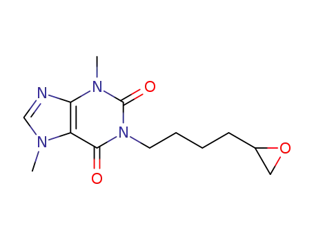 Molecular Structure of 154719-57-0 (1-(5,6-oxidohexyl)-3,7-dimethylxanthine)