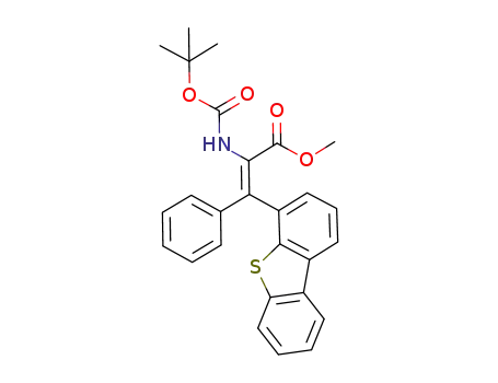 Molecular Structure of 1037600-81-9 ((E)-N-(tert-butoxycarbonyl)-β-(dibenzothien-4-yl)dehydrophenylalanine methyl ester)