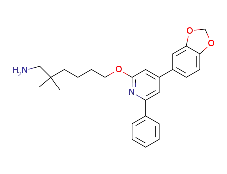1-Amino-2,2-dimethyl-6-[(4-(3,4-methylenedioxyphenyl)-6-phenyl-2-pyridinyl)oxy]-hexane