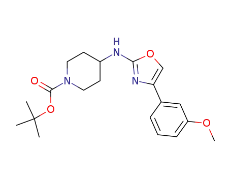 4-[4-(3-methoxy-phenyl)-oxazol-2-ylamino]-piperidine-1-carboxylic acid tert-butyl ester