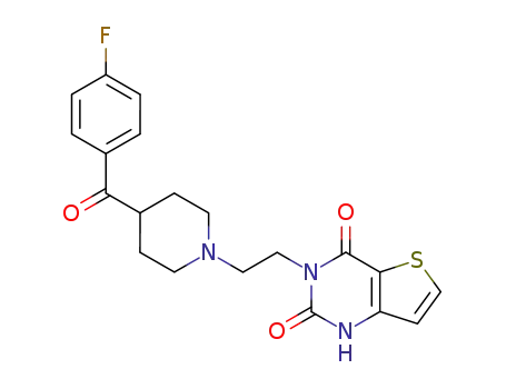 Molecular Structure of 123195-24-4 (Thieno[3,2-d]pyrimidine-2,4(1H,3H)-dione,
3-[2-[4-(4-fluorobenzoyl)-1-piperidinyl]ethyl]-)