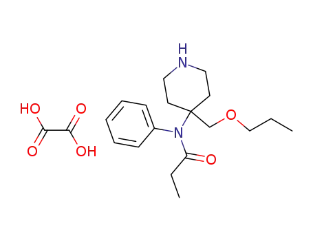 Molecular Structure of 61086-22-4 (Propanamide, N-phenyl-N-[4-(propoxymethyl)-4-piperidinyl]-,
ethanedioate (1:1))