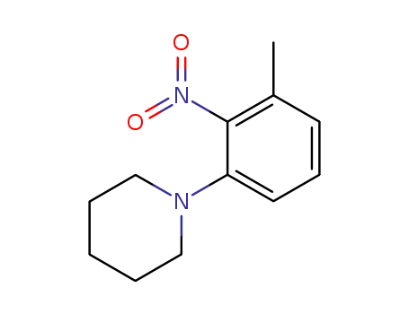 Molecular Structure of 84186-29-8 (3-piperidino-2-nitrotoluene)