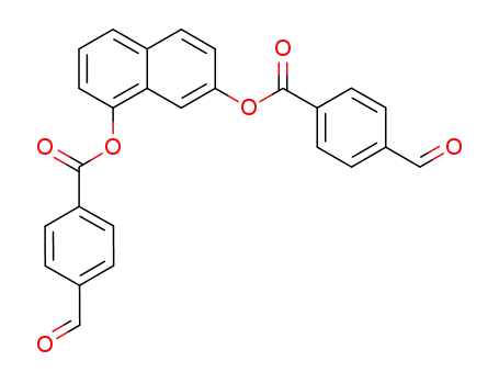 Molecular Structure of 1050414-41-9 (naphthalene-1,7-diyl bis(4-formylbenzoate))