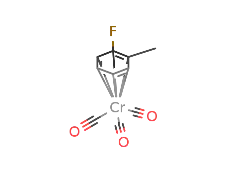 Molecular Structure of 32913-59-0 ((η<sup>6</sup>-1-fluoro-2-methylbenzene)tricarbonylchromium(0))