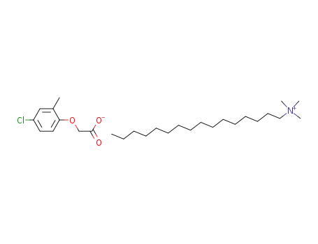 Molecular Structure of 1082249-42-0 (hexadecyltrimethylammonium (4-chloro-2-methylphenoxy)acetate)
