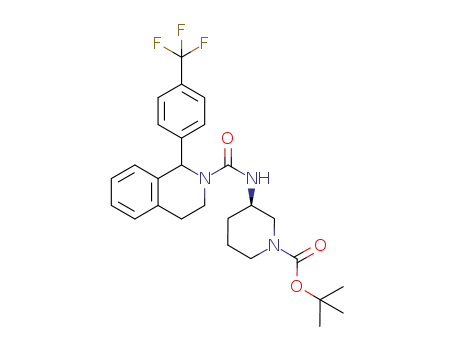 (3R)-tert-butyl 3-(1-(4-(trifluoromethyl)phenyl)-1,2,3,4-tetrahydroisoquinoline-2-carboxamido)piperidine-1-carboxylate