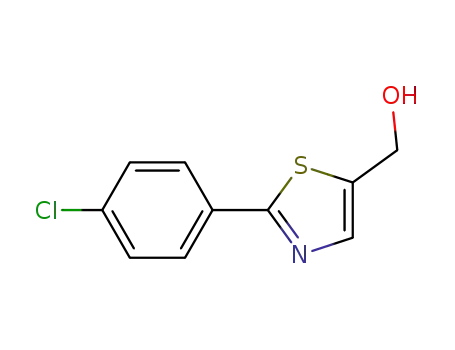 Molecular Structure of 1094621-93-8 ([2-(4-chloro-phenyl)thiazol-5-yl]methanol)