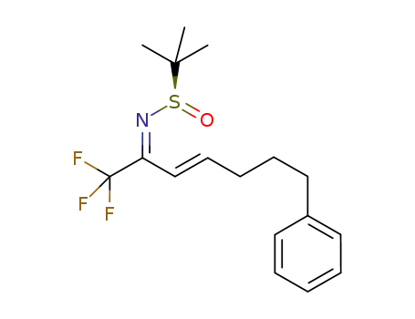 (R,E)-N-((E)-1,1,1-trifluoro-7-phenylhept-3-en-2-ylidene)-tert-butanesulfinamide
