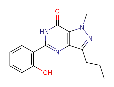 7H-Pyrazolo[4,3-d]pyrimidin-7-one,
1,4-dihydro-5-(2-hydroxyphenyl)-1-methyl-3-propyl-