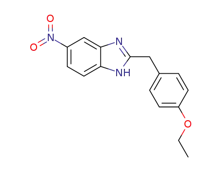 Molecular Structure of 102517-00-0 (2-(4-ethoxybenzyl)-6-nitro-1H-benzimidazole)