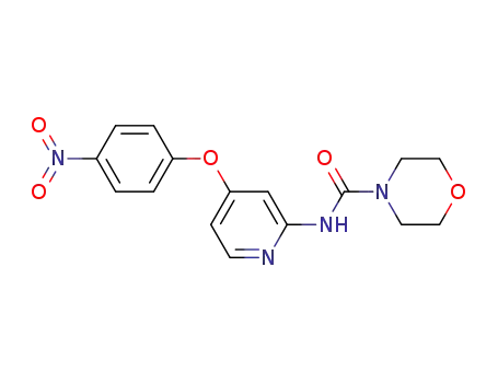 Molecular Structure of 864245-80-7 (4-Morpholinecarboxamide, N-[4-(4-nitrophenoxy)-2-pyridinyl]-)