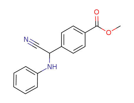 Molecular Structure of 1108730-68-2 (methyl 4-[cyano(phenylamino)methyl]benzoate)
