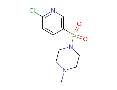 Molecular Structure of 64614-53-5 (1-(6-CHLORO-PYRIDINE-3-SULFONYL)-4-METHYL-PIPERAZINE)
