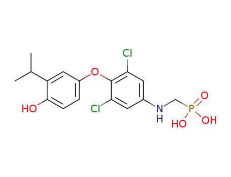 [3,5-dichloro-4-(4'-hydroxy-3'-isopropylphenoxy)phenylamino]methylphosphonic acid