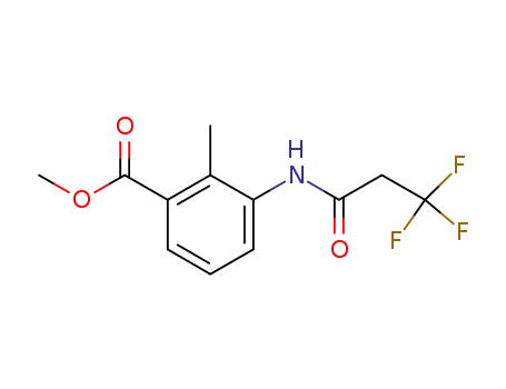 Molecular Structure of 1071927-91-7 (methyl 3-((3,3,3-trifluoropropionyl)amino)-2-methyl-benzoate)