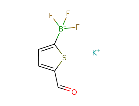 Molecular Structure of 1025113-78-3 (Potassium5-Formyl-2-thiophenetrifluoroborate)