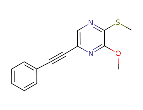 3-methoxy-2-(methylthio)-5-(2-phenylethynyl)pyrazine