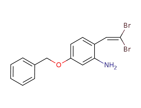 Molecular Structure of 886853-78-7 (5-benzyloxy-2-(2,2-dibromo-vinyl)-phenylamine)