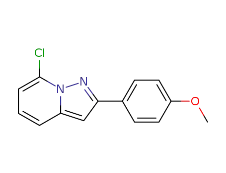 Molecular Structure of 437384-17-3 (7-CHLORO-2-(4-METHOXYPHENYL)PYRAZOLO[1,5-A]PYRIDINE)