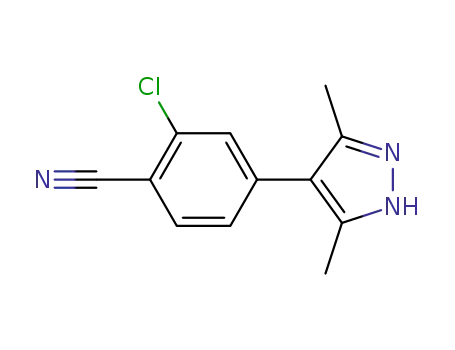 2-chloro-4-(3,5-dimethyl-1H-pyrazol-4-yl)benzonitrile