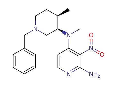 4-N-[(3R,4R)-1-benzyl-4-methylpiperidin-3-yl]-4-N-methyl-3-nitropyridine-2,4-diamine
