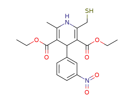3,5-Pyridinedicarboxylic acid,
1,4-dihydro-2-(mercaptomethyl)-6-methyl-4-(3-nitrophenyl)-, diethyl
ester