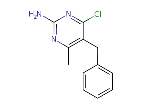 Molecular Structure of 162272-61-9 (2-PYRIMIDINAMINE, 4-CHLORO-6-METHYL-5-(PHENYLMETHYL)-)