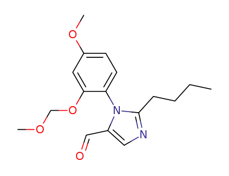 Molecular Structure of 178533-54-5 (1H-Imidazole-5-carboxaldehyde,
2-butyl-1-[4-methoxy-2-(methoxymethoxy)phenyl]-)