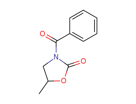 Molecular Structure of 7007-16-1 (2-Oxazolidinone,3-benzoyl-5-methyl-)