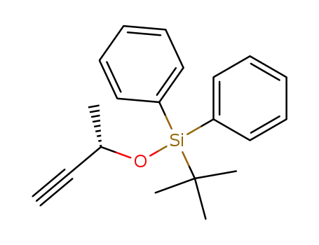 Molecular Structure of 603045-12-1 ((S)-(but-3-yn-2-yloxy)(tert-butyl)diphenylsilane)