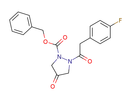 1-Pyrazolidinecarboxylic acid, 2-[(4-fluorophenyl)acetyl]-4-oxo-,
phenylmethyl ester