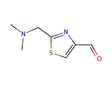 Molecular Structure of 199599-68-3 (4-Thiazolecarboxaldehyde, 2-[(dimethylamino)methyl]-)