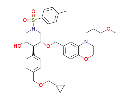 (3S,4R,5R)-4-(4-cyclopropylmethoxymethylphenyl)-5-[4-(3-methoxypropyl)-3,4-dihydro-2H-benzo[1,4]oxazin-6-ylmethoxy]-1-(toluene-4-sulphonyl)piperidin-3-ol