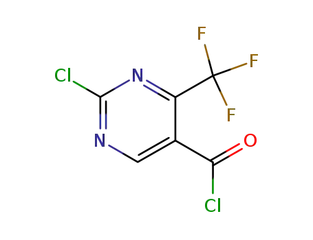 Molecular Structure of 154934-99-3 (2-CHLORO-4-(TRIFLUOROMETHYL)PYRIMIDINE-5-CARBONYL CHLORIDE)