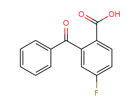 Molecular Structure of 33184-59-7 (Benzoic acid, 2-benzoyl-4-fluoro-)