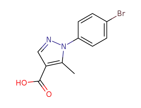 Molecular Structure of 187998-44-3 (1-(4-BROMO-PHENYL)-5-METHYL-1H-PYRAZOLE-4-CARBOXYLIC ACID)