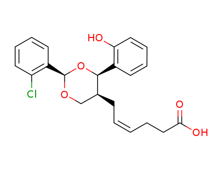 4-Hexenoic acid,6-[(2R,4R,5S)-2-(2-chlorophenyl)-4-(2-hydroxyphenyl)-1,3-dioxan-5-yl]-,(4Z)-rel-