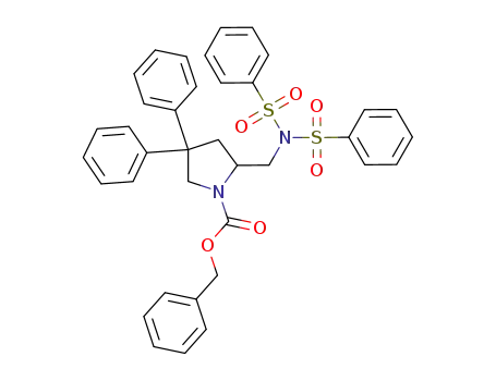 benzyl 4,4-diphenyl-2-((N-(phenylsulfonyl)phenylsulfonamido)methyl)pyrrolidine-1-carboxylate
