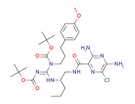 (S,E)-tert-butyl 1-(3,5-diamino-6-chloropyrazin-2-yl)-7-(3-(4-methoxyphenyl)propyl)-10,10-dimethyl-1,8-dioxo-4-propyl-9-oxa-2,5,7-triazaundecan-6-ylidenecarbamate