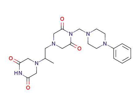 2,6-Piperazinedione,
4-[2-(3,5-dioxo-1-piperazinyl)propyl]-1-[(4-phenyl-1-piperazinyl)methyl]-