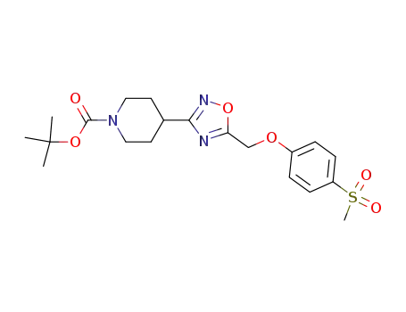 4-[5-(4-methanesulfonylphenoxymethyl)-[1,2,4]oxadiazol-3-yl]piperidine-1-carboxylic acid tert-butyl ester